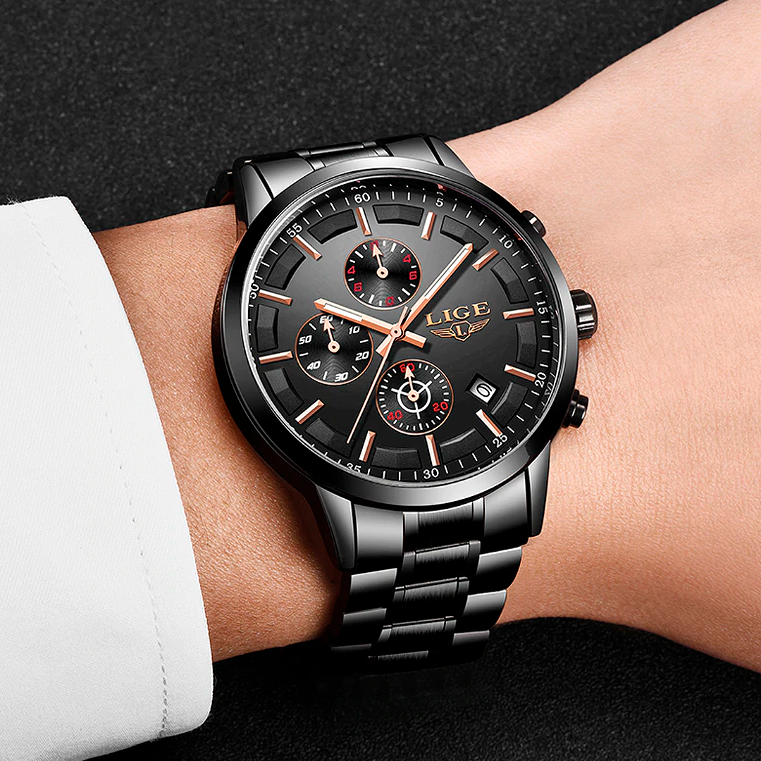 Relógio Lige V8 - Aço Inoxidável MP08 - Mr. Paladino Oficial