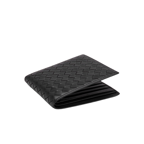 Carteira Masculina em Couro Trançado Preto Paladino - Mr. Paladino Oficial