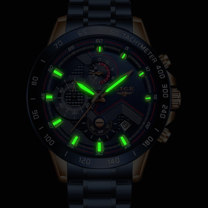 Relógio LIGE Super Luxo a Prova D'água MP044 - Mr. Paladino Oficial
