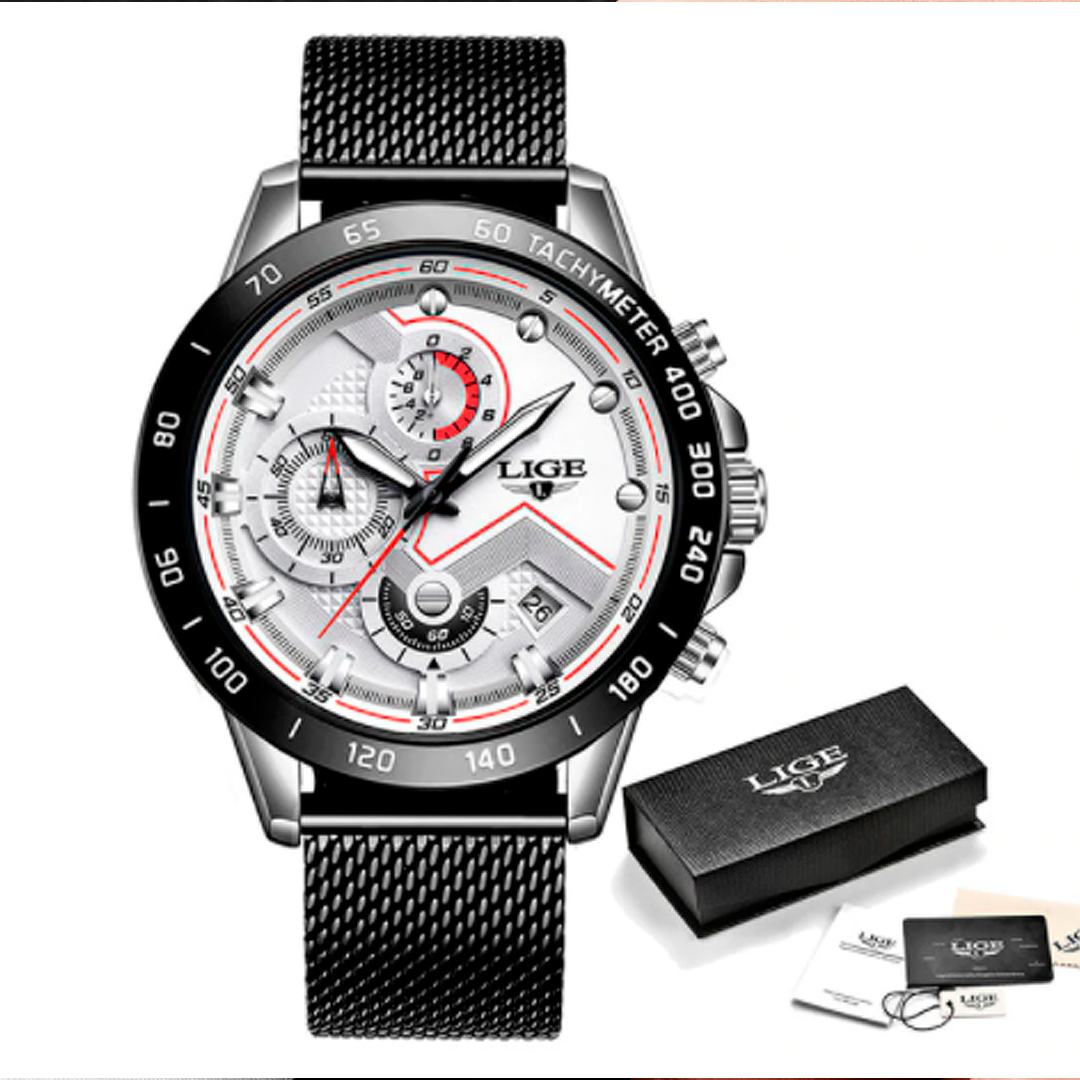 Relógio LIGE Super Luxo a Prova D'água MP044 - Mr. Paladino Oficial