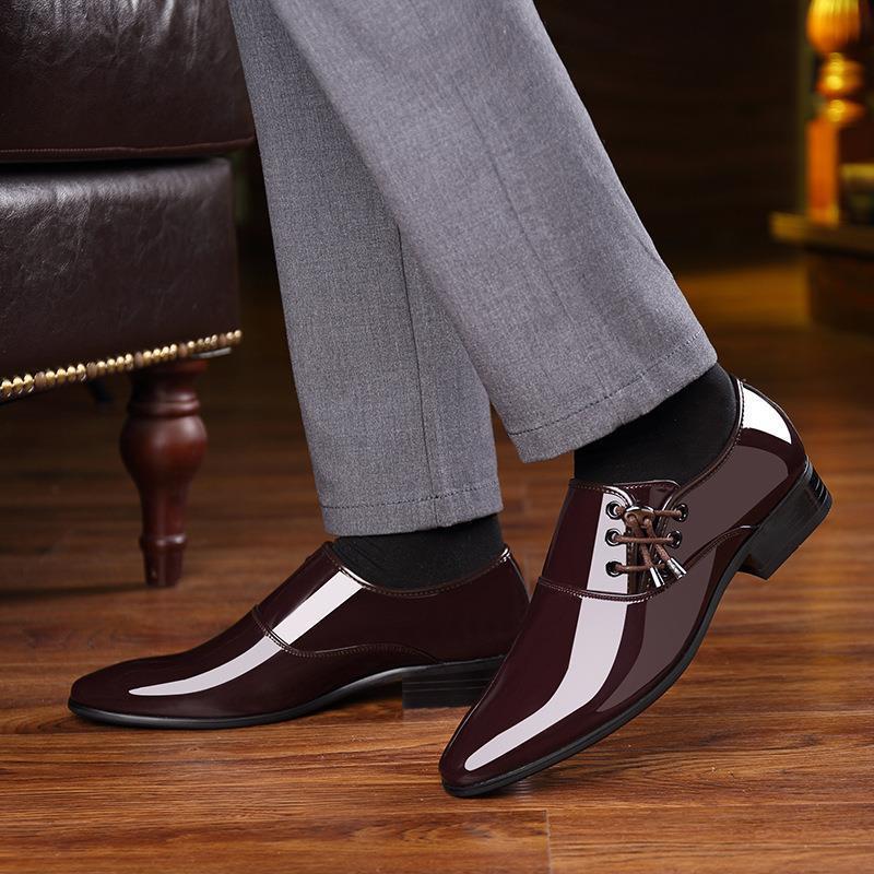 Sapato Masculino Social Envernizado Com Detalhe Moderno MP077 - Mr. Paladino Oficial
