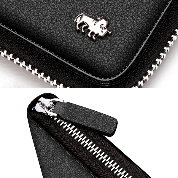 Carteira Masculina em Couro Preto Vertical Paladino MP09 - Mr. Paladino Oficial