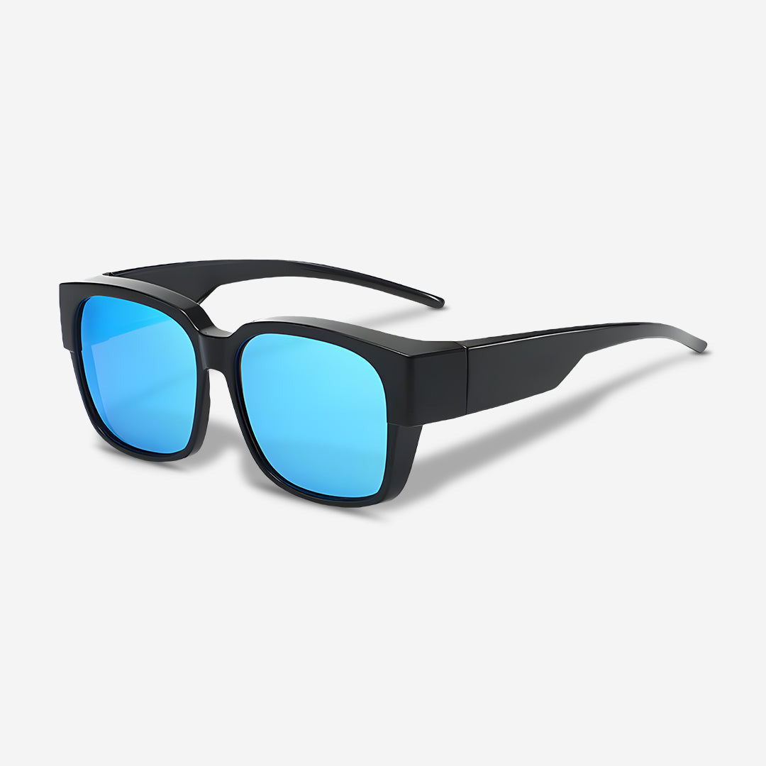 Óculos de sol Protark sobrepor grau — Capri Preto | Azul Gelo