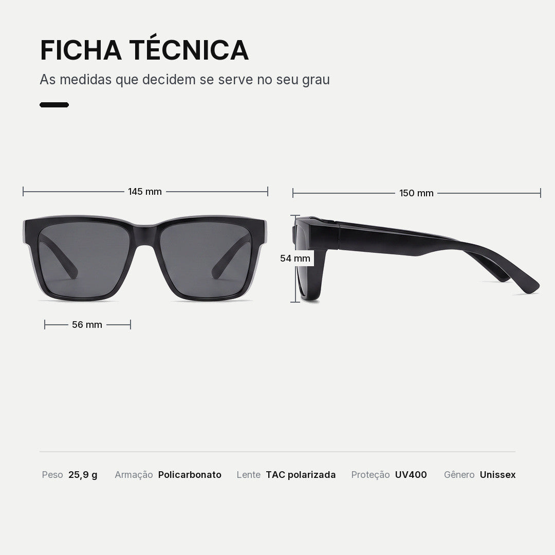 Ficha técnica: 145 mm de largura, 54 mm de altura, haste de 150 mm, 25,9 g