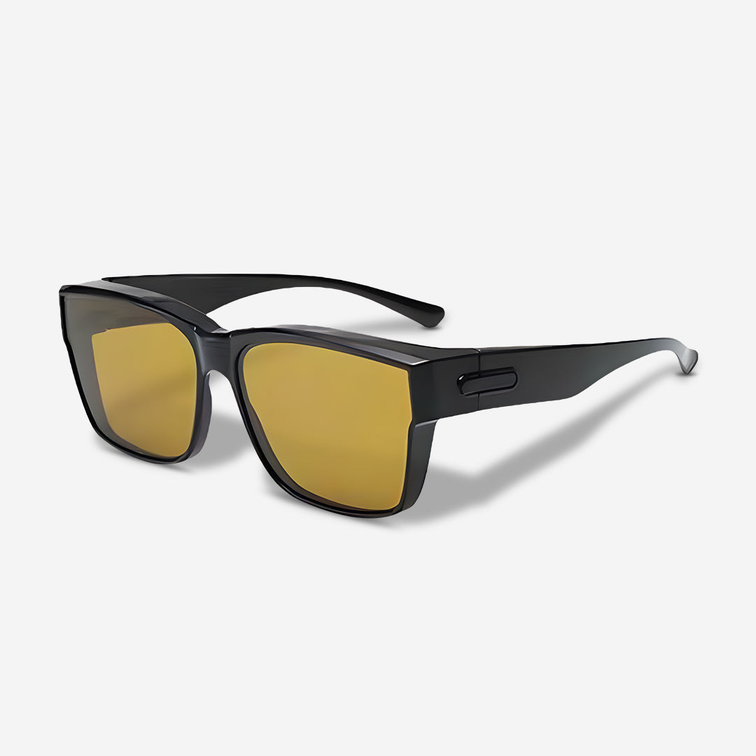 Óculos de sol Protark sobrepor grau — Ravello Preto | Dourado Espelhado