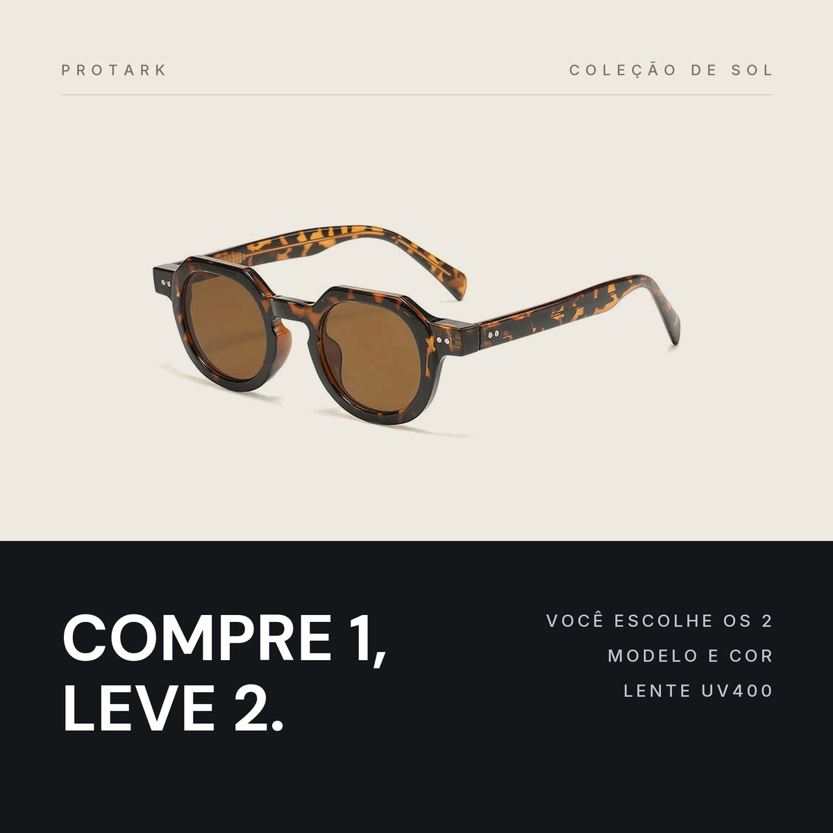 Óculos de Sol Protark — Compre 1, leve 2